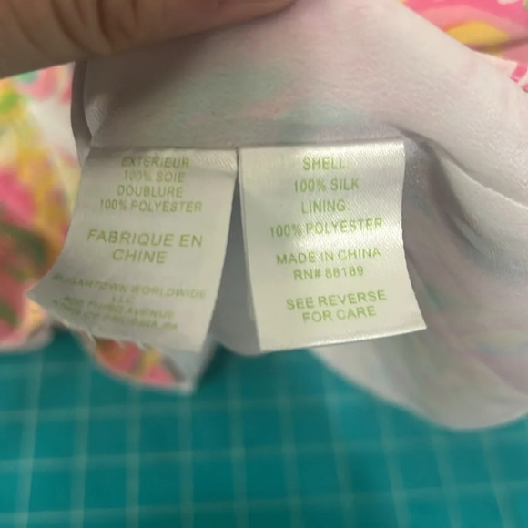 Lilly Pulitzer Hotty Pink Double Trouble Dusk Silk Dress Size S - Picture 8 of 8